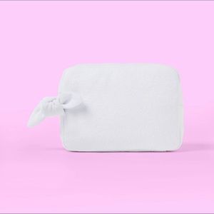 Stoney Clover Lane White terry cloth travel bag